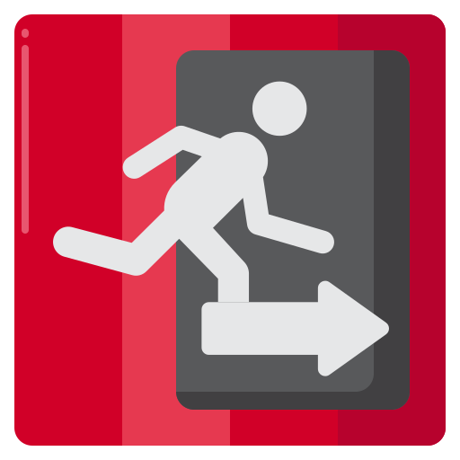 Emergency exit icon